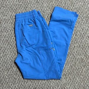 Figs Ceil Blue High-Waisted Scrub Pants